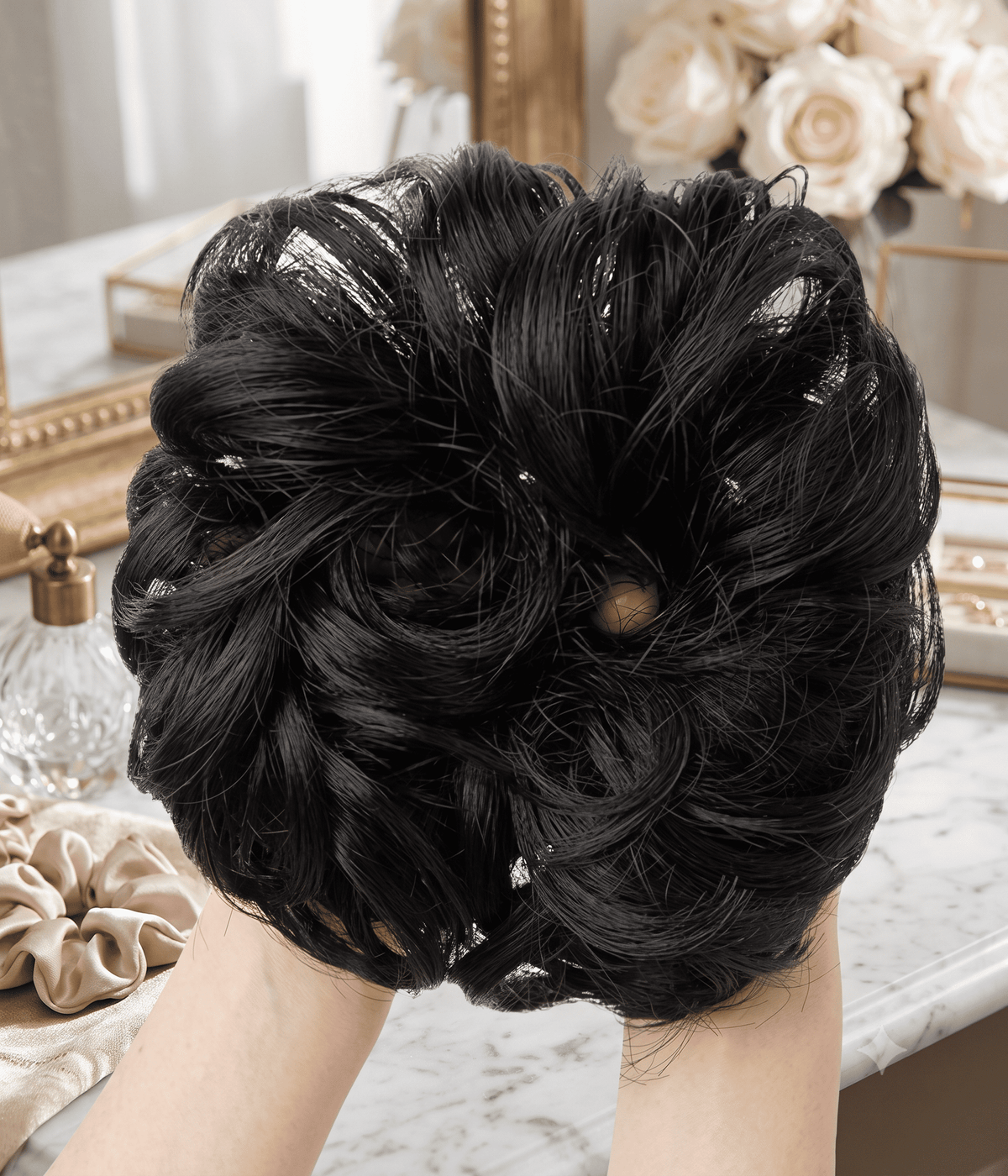 Messy Bun Scrunchie Hair Extension – Chestnut Brown