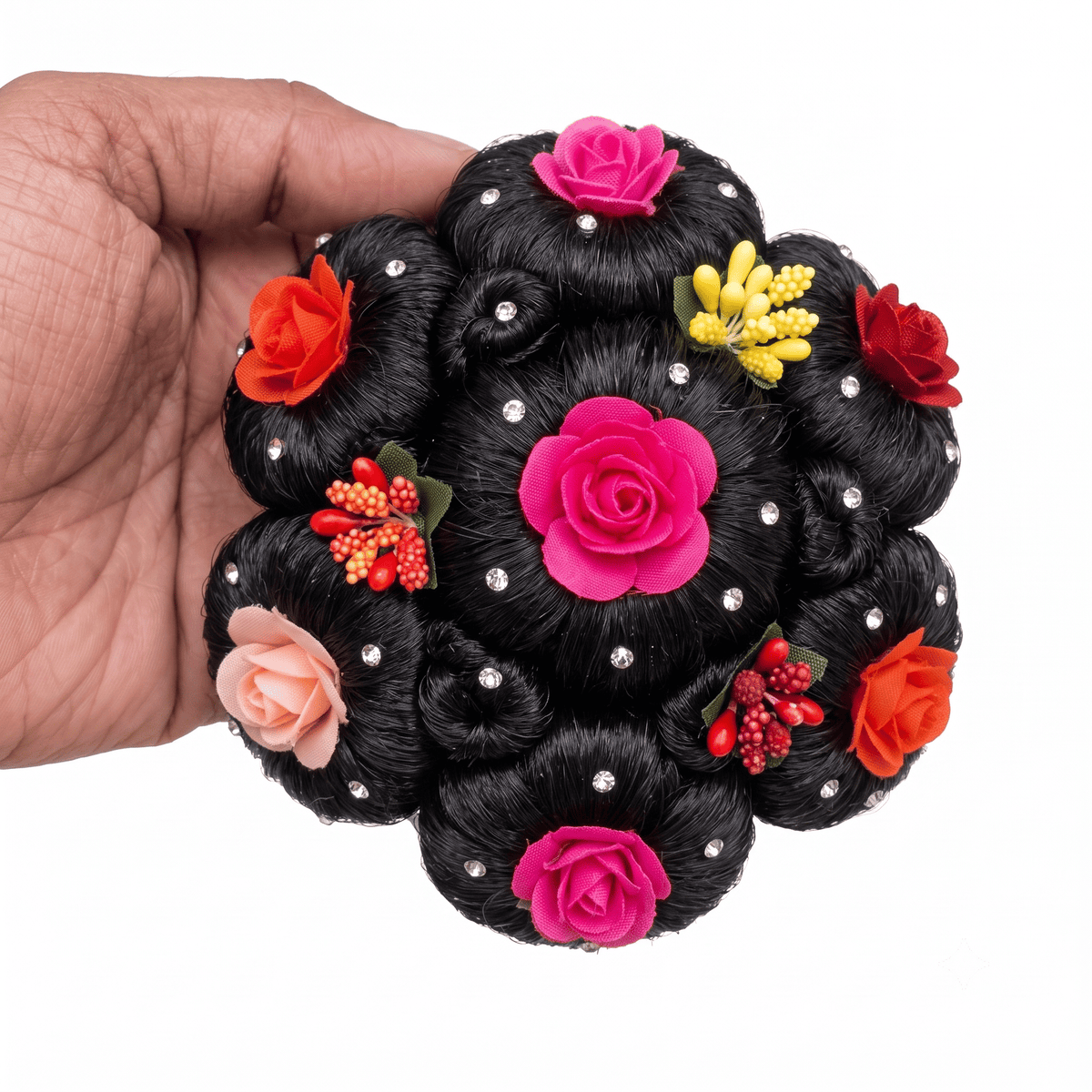 Rose Garden Braided Bun Extension – Black