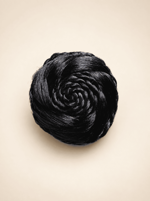 Black Braided Hair Bun Extension